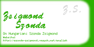 zsigmond szonda business card